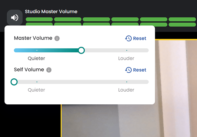 Master Volume and Self Volume crop